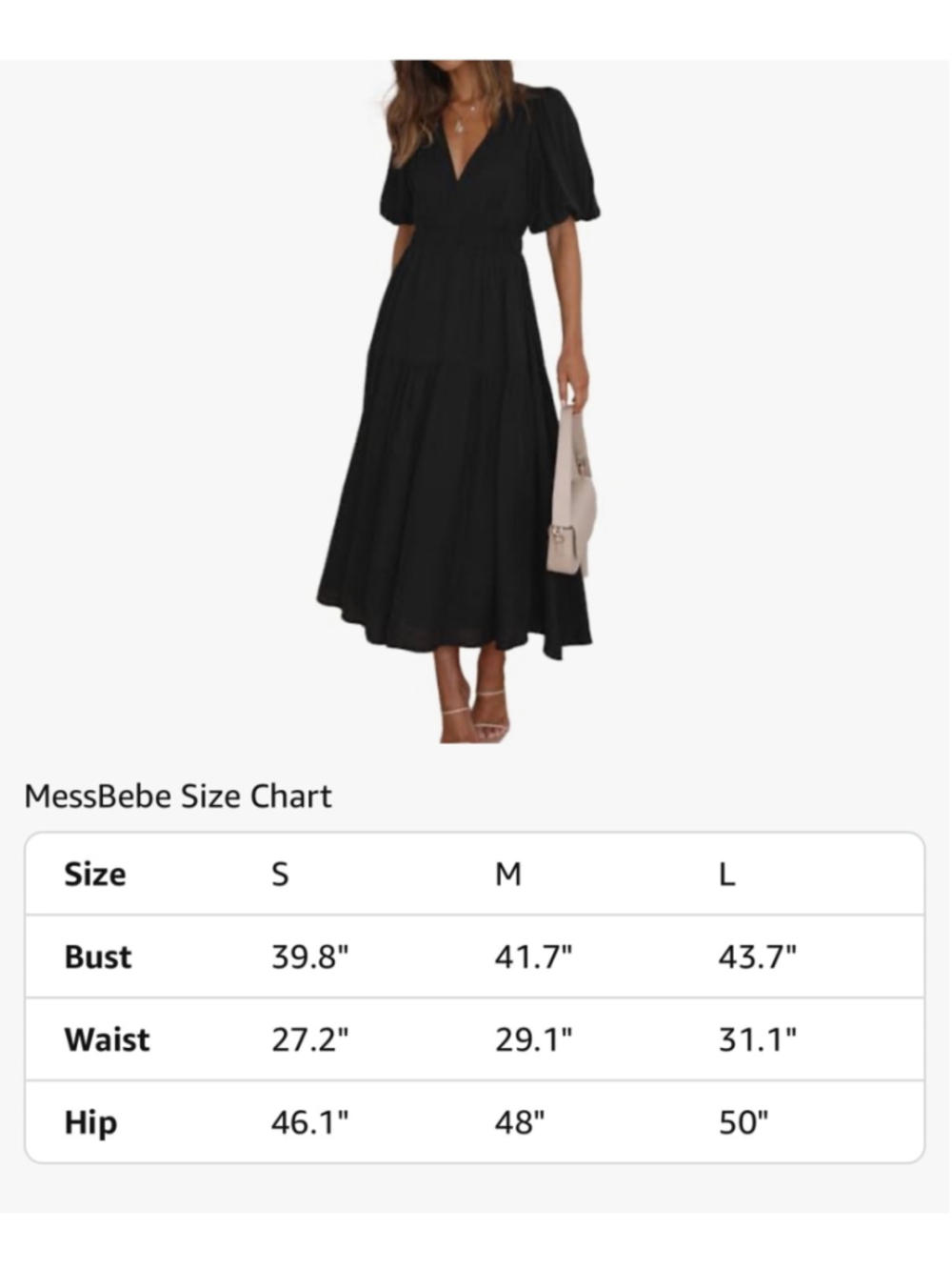 NEW Short Puffy Sleeve V Neck A-Line Flowy Wrap Wedding Guest Lined Dress S - Picture 4 of 11